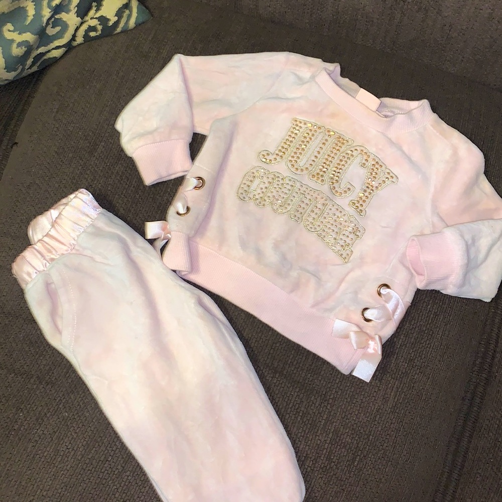 Juicy Couture Pink Sweatshirt and Pants Set
